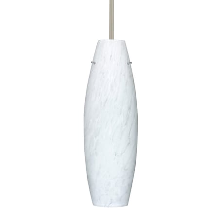 Besa Lighting Suzi 18 Stem Pendant, Carrera, Satin Nickel Finish, 1x150W Incandescent 1TT-412719-SN
